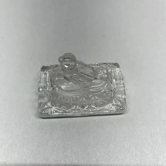 Bird Trinket Box Lidded Crystal Clear‎ Leaded 24% Collection Aviary Vintage - Picture 8 of 8